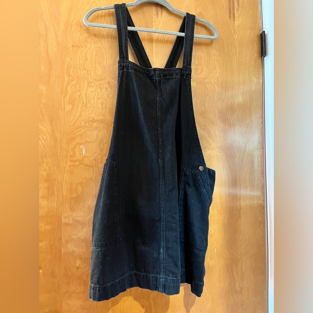 Universal Thread Black Denim Overall Dress